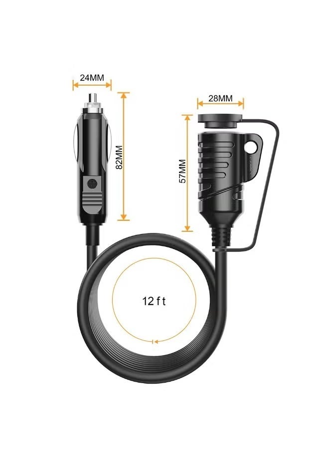 ELTRAZONE C804 5m Car Cigarette Lighter Extension Cable 12V–24V | 15A High Power Heavy Duty Vehicle Power Extension Cord for Car, SUV, Truck & Van Accessories - Image 2